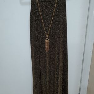 Black and gold dress